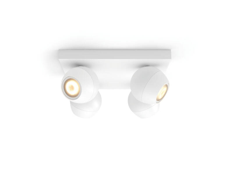 Product of PHILIPS Hue Buckram GU10 Four Spotlight Ceiling Lamp