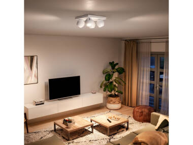 Produit de Plafonnier White Ambiance Buckram 4 Spots GU10 PHILIPS Hue 