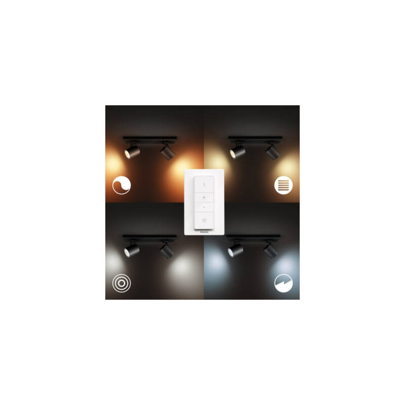 Product of PHILIPS Hue Runner GU10 White Ambiance Double Spotlight Wall Lamp