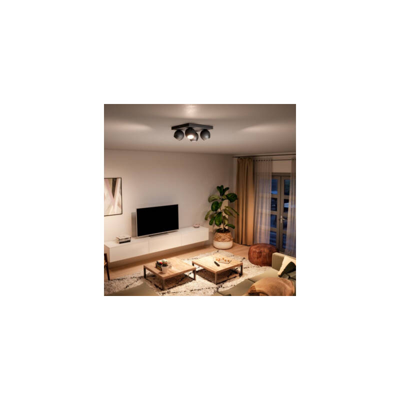 Produkt od Stropní Svítidlo White Ambiance 4 Reflektory GU10 PHILIPS Hue Buckram 