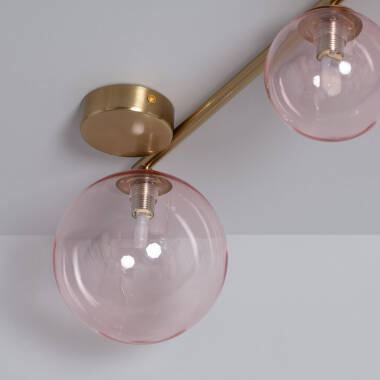 Product van Hanglamp Metaal en Glas Moonlight Brass 4spots