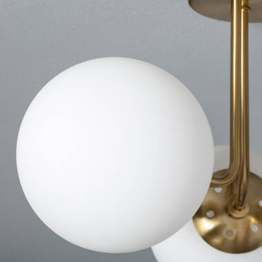 Product van Hanglamp Metaal en Glas Moonlight Brass 3spots