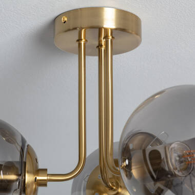 Produkt von Deckenleuchte Metall und Glas Moonlight Brass 3 Strahler