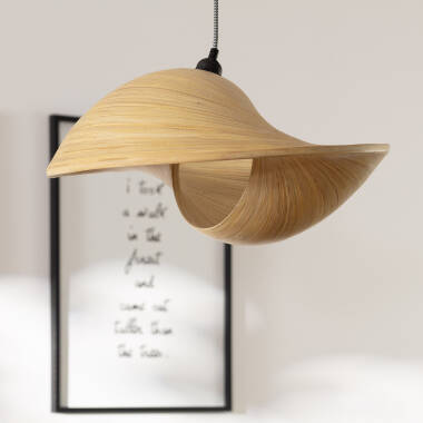 Product of Acacia Shuka Bamboo Pendant Lamp ILUZZIA