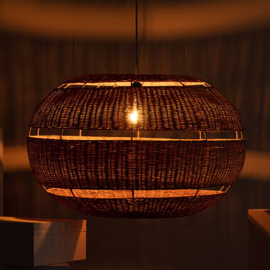 Product of Bulang Oblate Rattan Pendant Lamp ILUZZIA Ø800 mm 