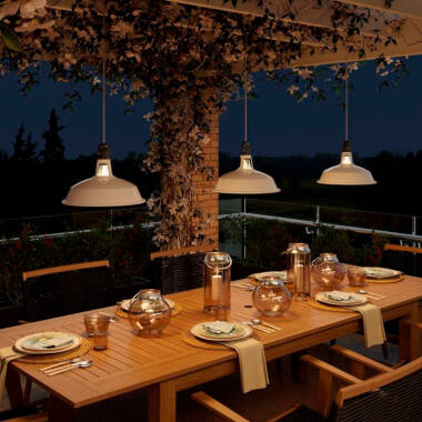 Product of Eiva Elegant Outdoor Pendant Lamp with Aluminium Lampshade IP65 Creative-Cables PDENE50SM01PAM11VBL