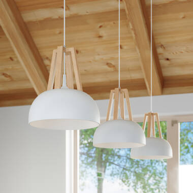 Product of Casco Natural Wooden Pendant Lamp SOLLUX