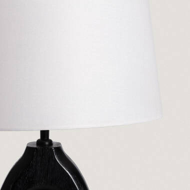 Product of Darshan Wooden Table Lamp in Black ILUZZIA 