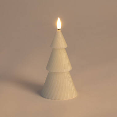 Product of LED Natural Wax Christmas Tree Candle with Battery 15 cm