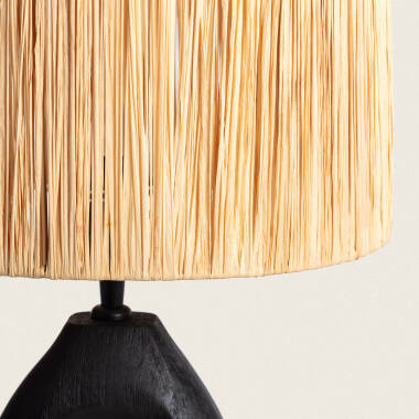 Produit de Lampe à Poser en bois Black Darshan ILUZZIA