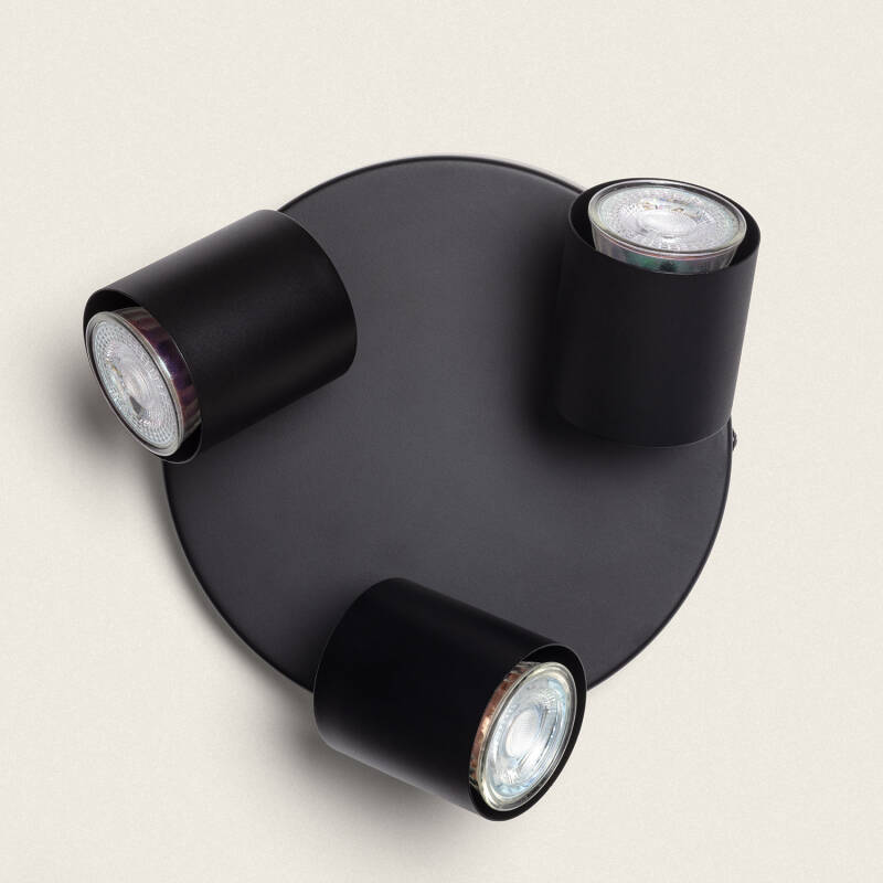 Product van Plafondlamp Rond 3 Spots Edesta 