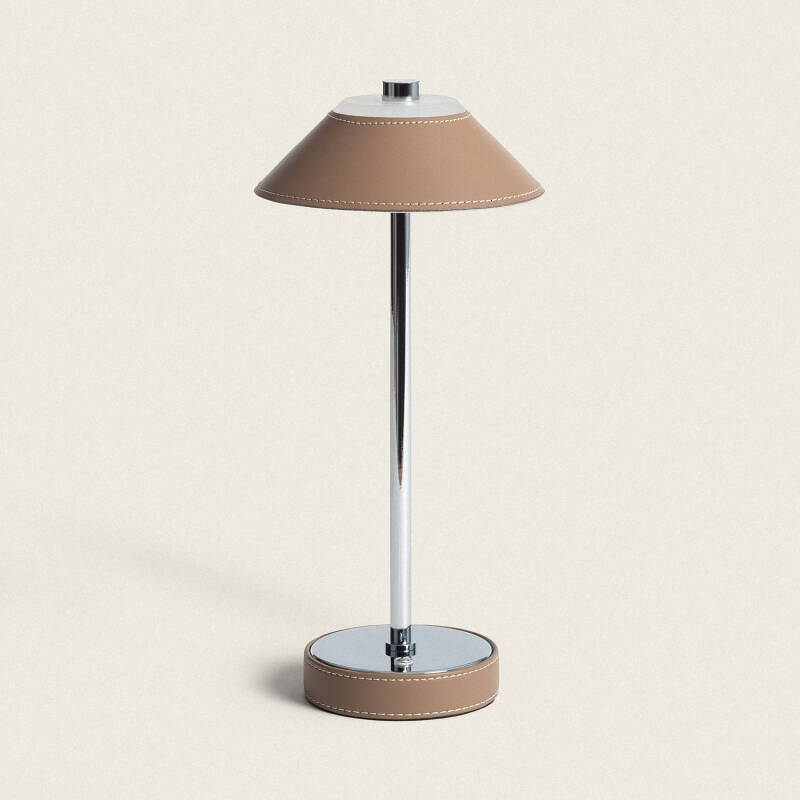 Product of 3W Limer Outdoor Leather & Metal Portable Metal LED Table Lamp with Rechargable Battery USB 