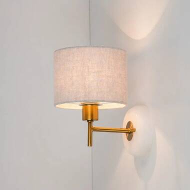 Marble Metal & Fabric Wall Lamp