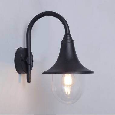 Lampe Murale Extérieure Crook Noir