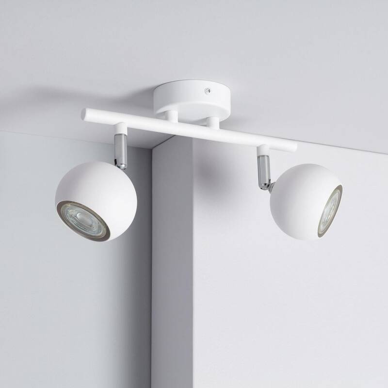 Product van Wandlamp Aluminium  Verstelbaar  met 2 Spot Ates