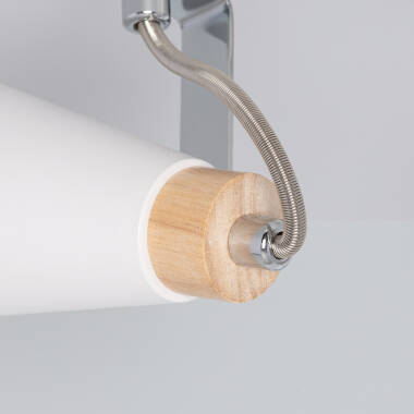 Produit de Plafonnier Orientable Métal et Bois Mara 2 Spots 