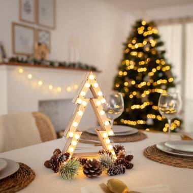 Produkt von LED-Weihnachtsbaum Holz mit Batterie Gaspar 