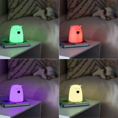 Produkt von LED-Nachtlicht für Kinder Bär Mehrfarbig mit Batterien