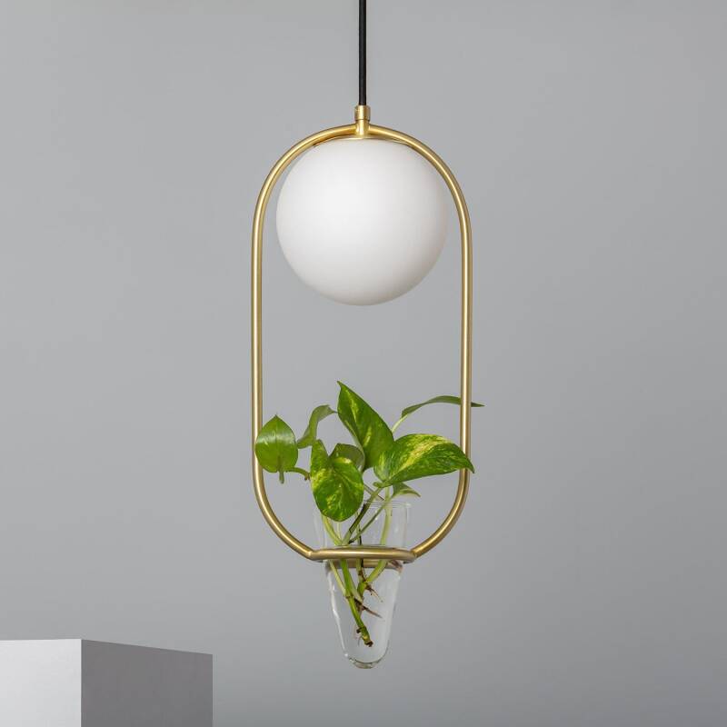 Product of Moonlight Puncak Metal & Glass Pendant Lamp 