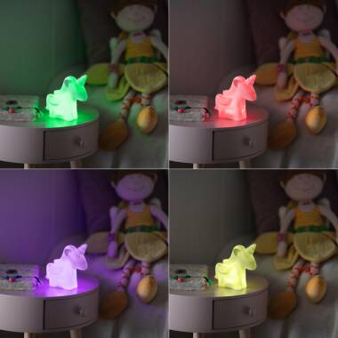 Produkt von LED-Nachtlicht für Kinder Einhorn Mehrfarbig mit Batterien