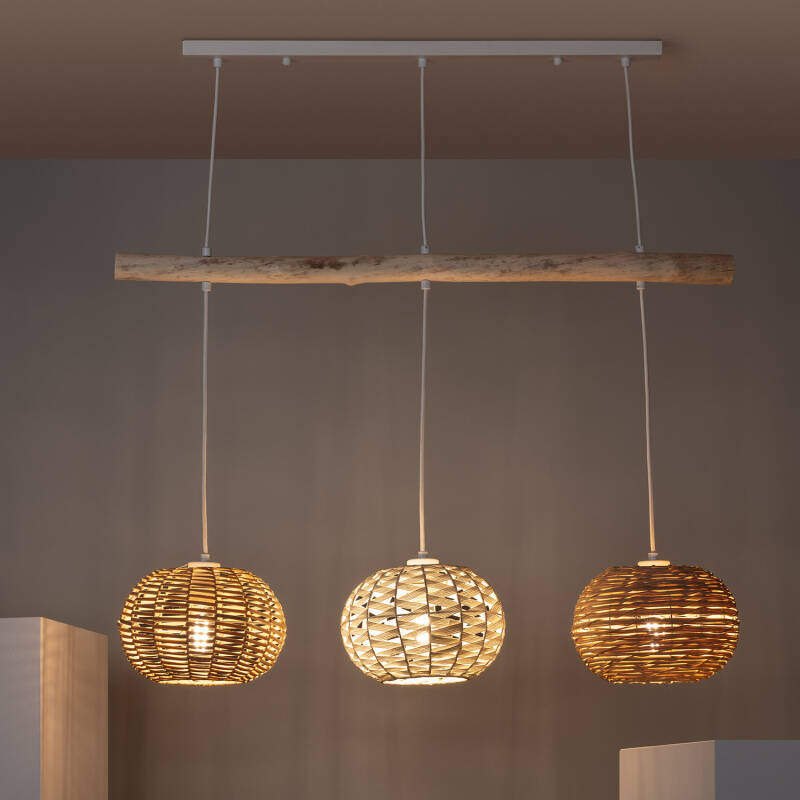 Product of Linfen Rattan & Wood Pendant Lamp 