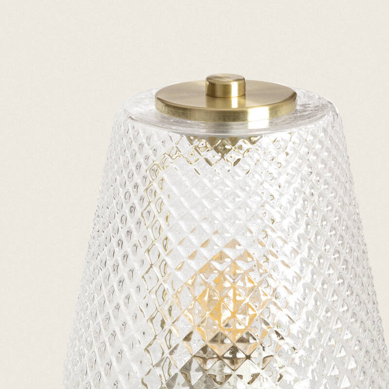 Produit de Lampe à Poser Métal et Verre Stiklu 