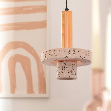 Product of Hestia Metal & Cement Pendant Lamp 