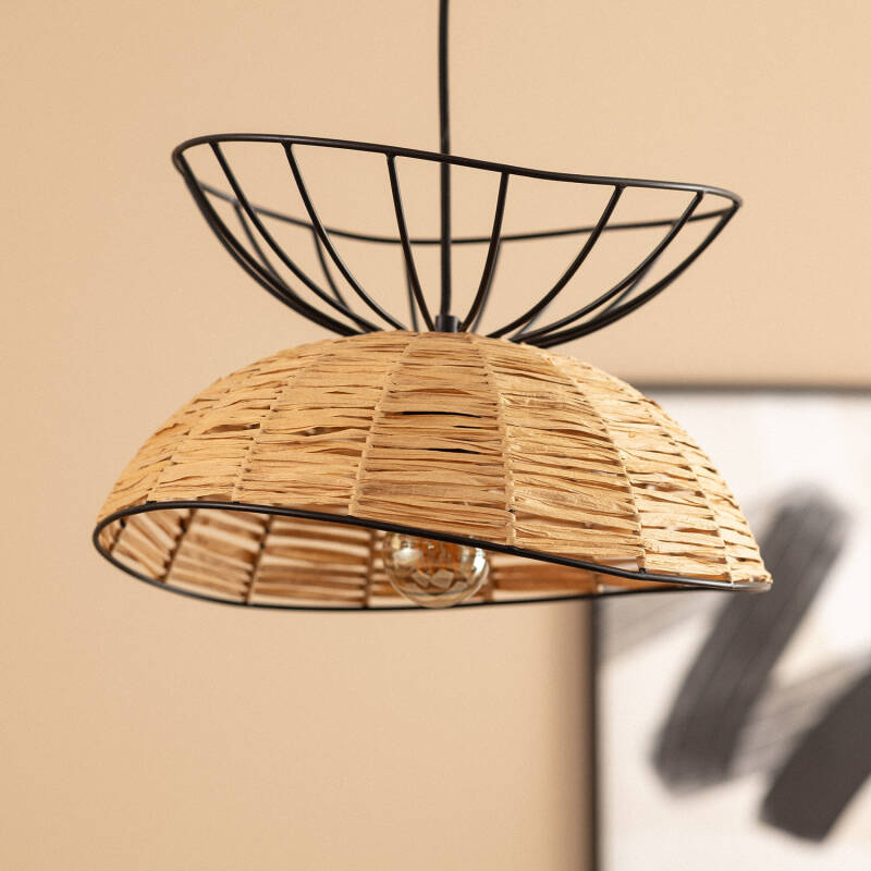 Product of Tiare Metal & Rattan Pendant Lamp