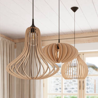 Product of Elza Wooden Pendant Lamp SOLLUX