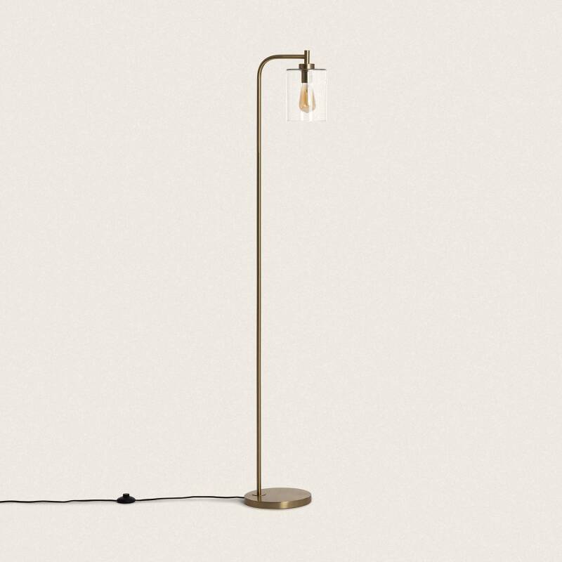 Product van Staande Lamp van Metaal en Glas Joile 