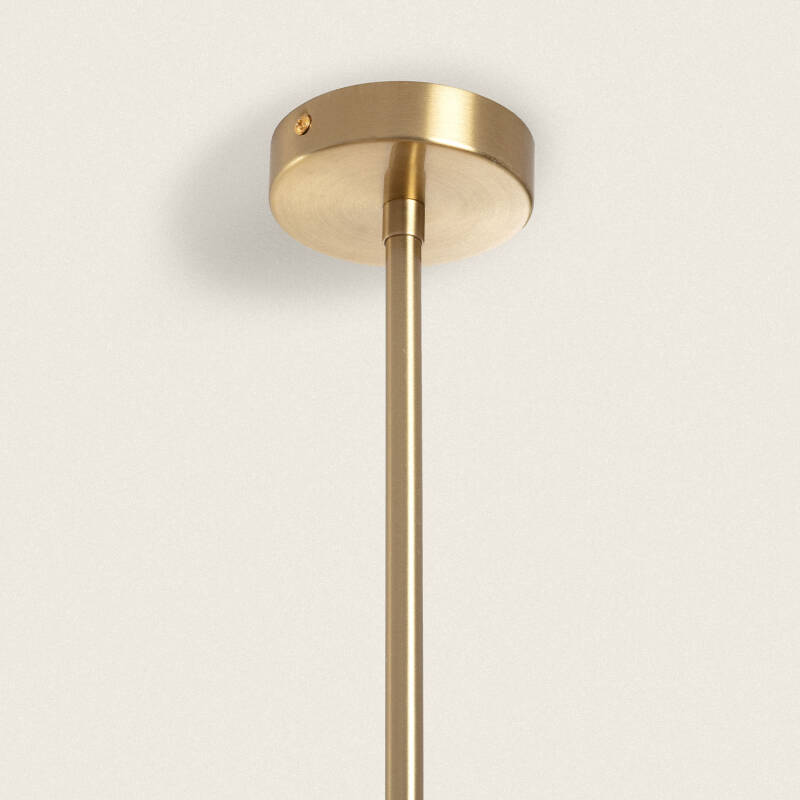 Product van Plafondlamp van Metaal en Glas Moonlight Brass Large 10 Spots 