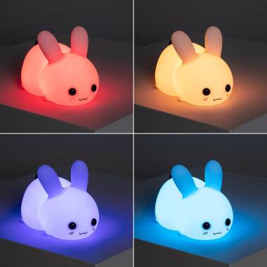 Product of LED Rabbit RGB Silicone Nightlight with Battery IP67