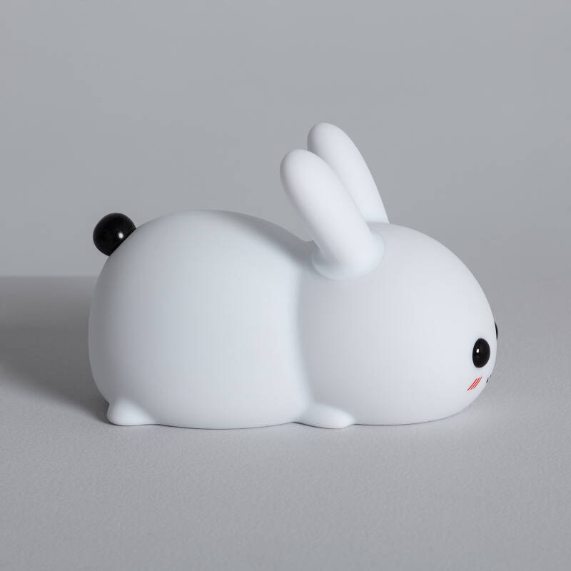 Produit de Veilleuse LED pour enfants en silicone RGB Lapin avec batterie 