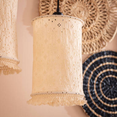 Producto de Otomi Fringed Cotton Pendant Lamp 