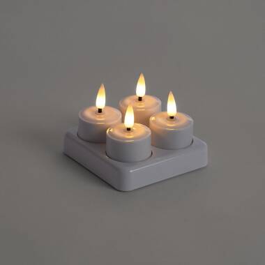 Produkt von 4er Pack LED-Kerzen Mini mit wiederaufladbarer Batterie USB-Basis Hanly