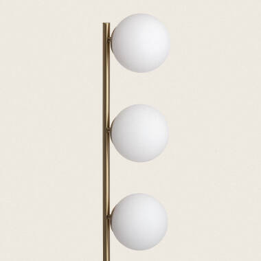 Produit de Lampadaire Métal et Verre Moonlight Brass 3 Spots