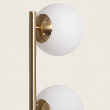 Produit de Lampadaire Métal et Verre Moonlight Brass 3 Spots