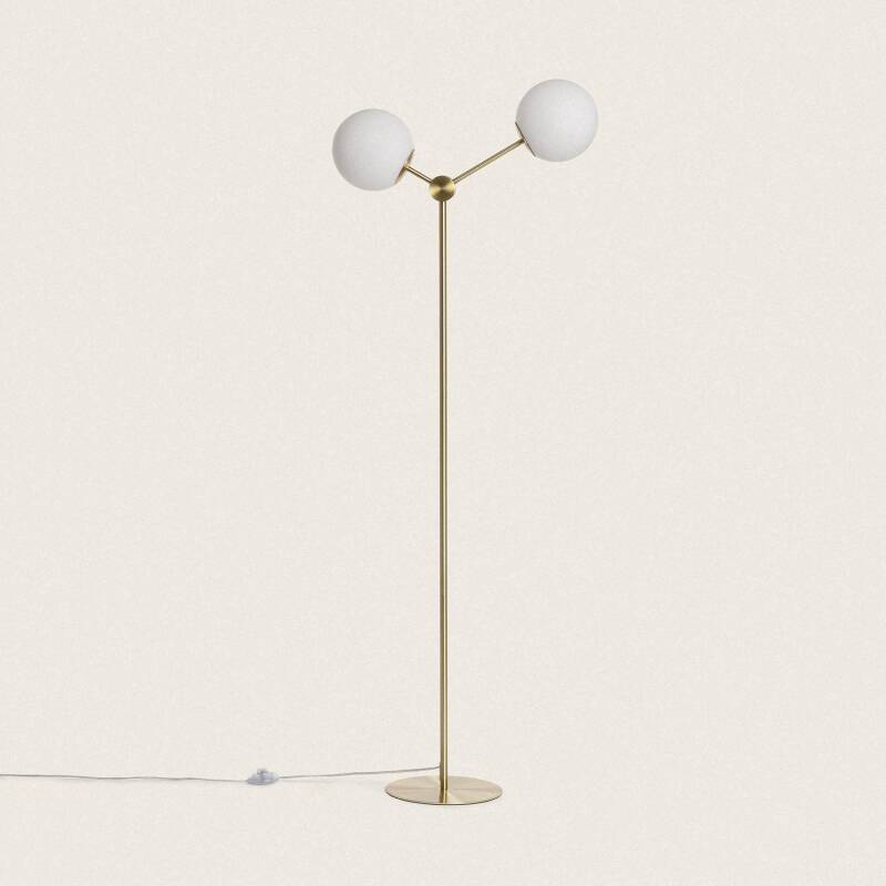 Produit de Lampadaire Métal et Verre Moonlight 2 Spots