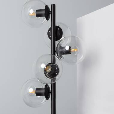 Product of Otos Metal and Glass 5 Spotlights Floor Lamp 