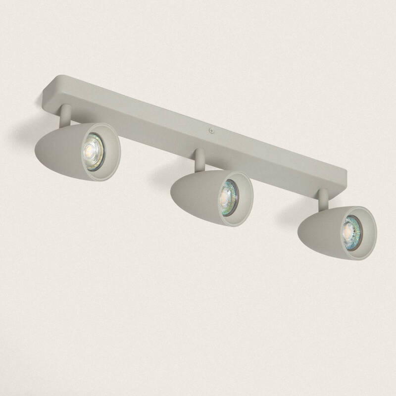 Product van Plafondlamp Aluminium Rechthoekig Adrien 3 Spots