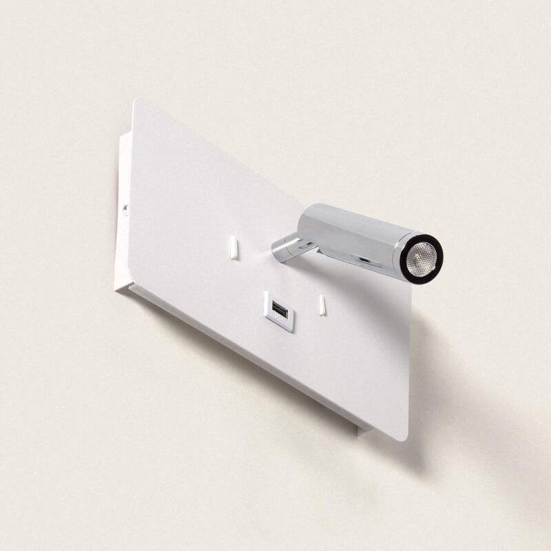 Product van Wandlamp LED 8W Metaal met USB-poort Rossey