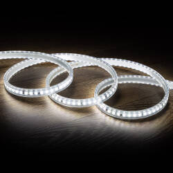 Product LED Strip Zelfregulerend Dimbaar 220V AC 120 LED/m Koel Wit IP65 in te korten om de 10 cm Breedte 14mm