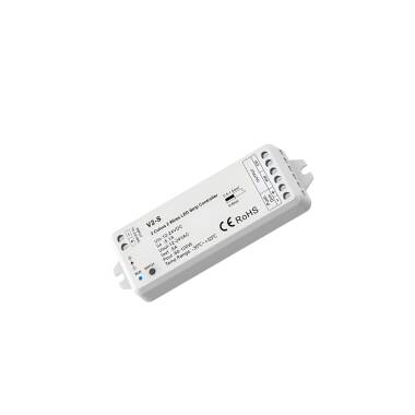 2 Channel Dimmer Controller Compatible with RF Remote for 12/24V DC CCT LED Strips