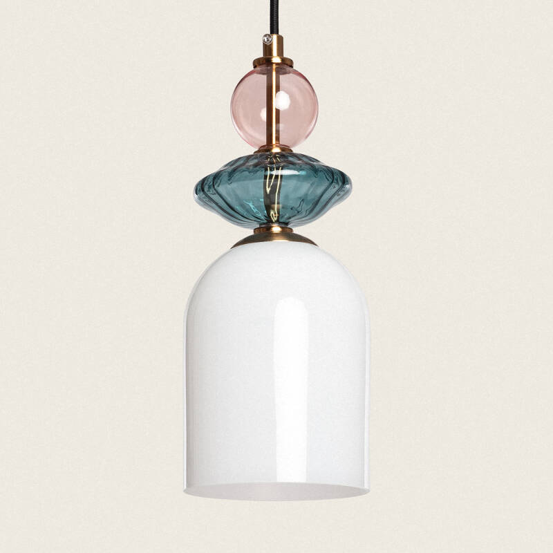 Product of Bethia Metal & Glass Pendant Lamp 