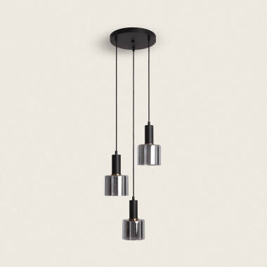 Hanglamp Metaal en Glas Danae 3 Spots