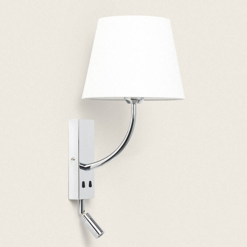 Product van Wandlamp met Leeslamp 2.5W Metaal Silver-Teylo Conne