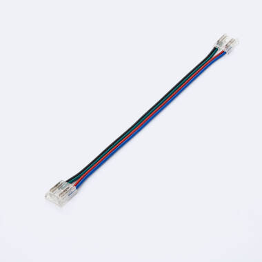 Double Hippo Connector with Cable for 24V DC RGB/RGBIC COB LED Strip 10mm Wide IP20