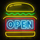 Produkt von LED-Neonschild Open Burger