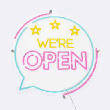 Insegna Neon LED We're Open