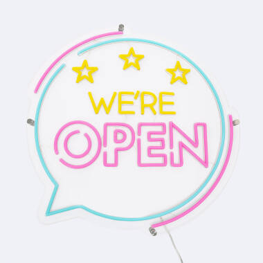 Neon LED "We're Open" Sign